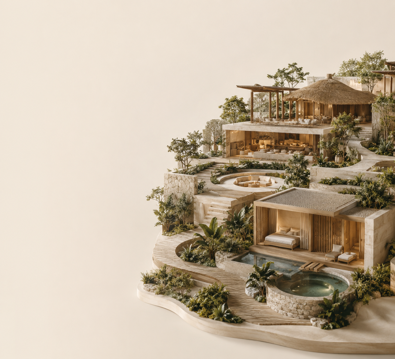 Espacio de hospitalidad conectado con la naturaleza